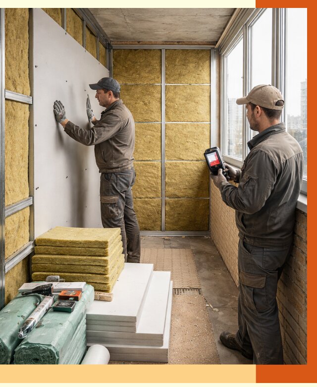 Утепление балкона в Тольятти от 4654 руб. под ключ | ТепломастерТля